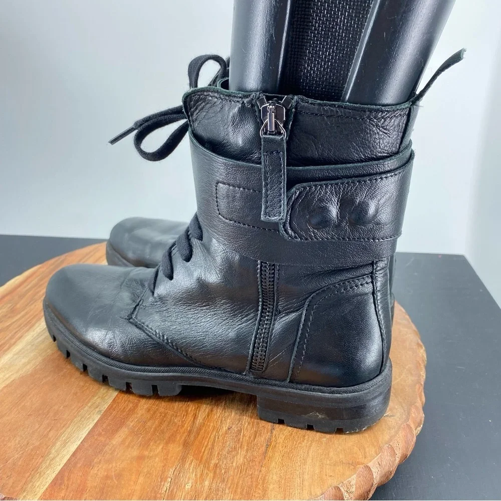 Donna Carolina women's leather ankle boots black  made in Italy sz 36 US 6 - Picture 5 of 8